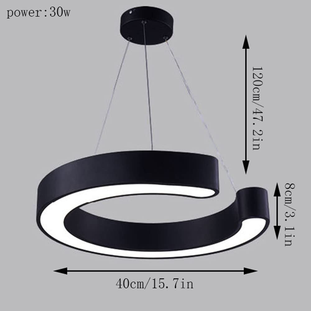 Modern LED Pendant Light Fixture - 1-Ring Dimmable Chandelier, 24W White Hanging Light for Dining Room & Kitchen Island | Energy-Efficient Ceiling Lamp for Home Decor & Ambient Lighting