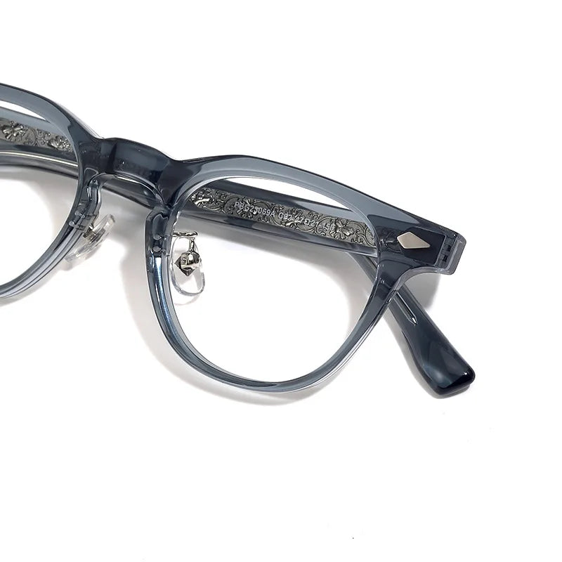 Stylish Unisex Black Acetate Eyeglasses - Round & Square Full Rim Frames for Men & Women | Perfect for Reading, Work, and Fashion Accessories