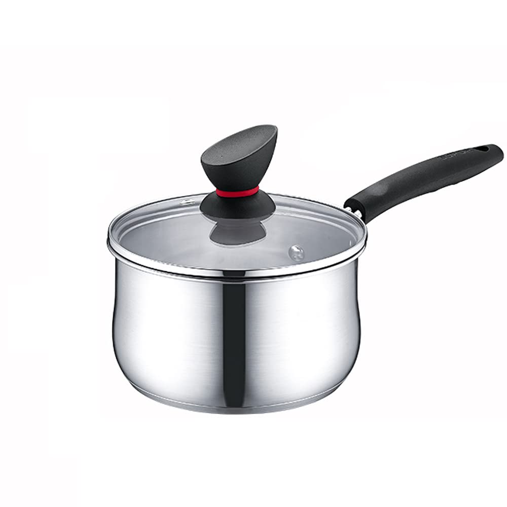 AZPINGPAN Stainless Steel Small Saucepan with Lid - Non-Toxic Uncoated Cookware for Baby Food, Milk, Soup & Cooking | Induction, Gas & Electric Stove Compatible | Perfect for Home, Kitchen & Baby Meal Prep