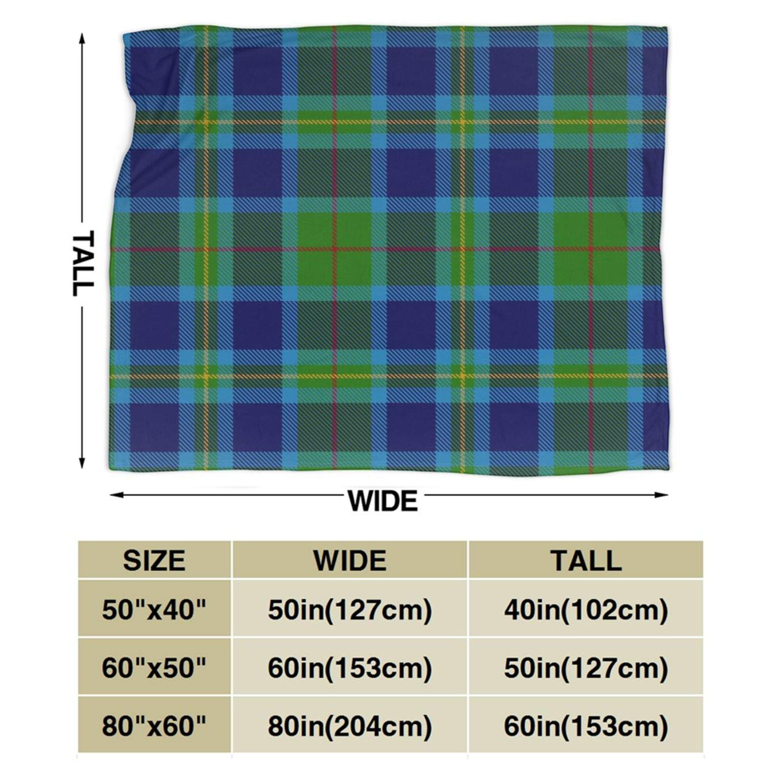 Clan Miller Tartan Throw Blanket - Ultra Soft Flannel Blanket for Bed, Sofa & Couch - Cozy Warm Plaid Blanket for Winter Nights, Living Room Decor & Gift Ideas
