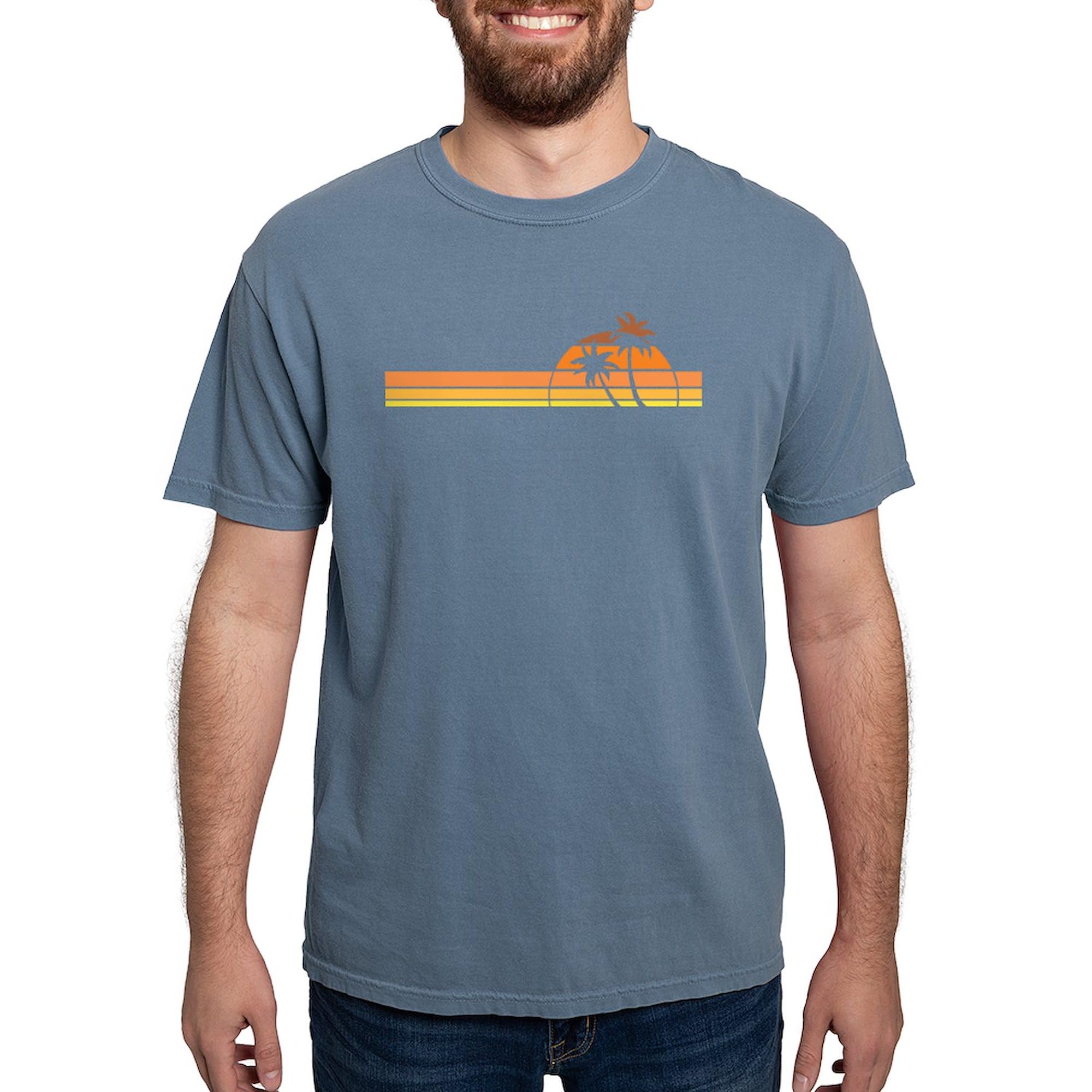 Men's Comfort Colors White Beach T-Shirt - Soft Cotton Casual Tee for Summer Vacations, Surfing & Outdoor Activities