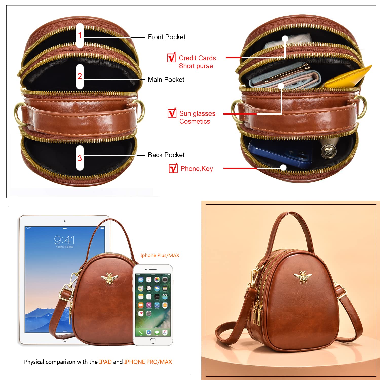 Stylish Women's Small Crossbody Bag - Fashionable Shoulder Purse & Messenger Handbag for Daily Use, Travel, and Shopping