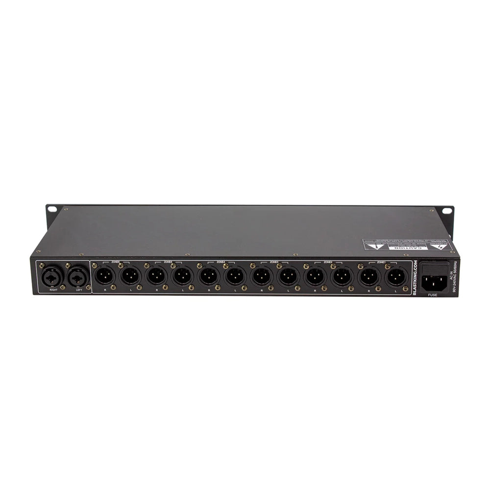 Blastking Six Zone Ultra Low Noise Audio Distributor - ZONE6 for Home Theater, Multi-Room Audio System, and Professional Studio Setup
