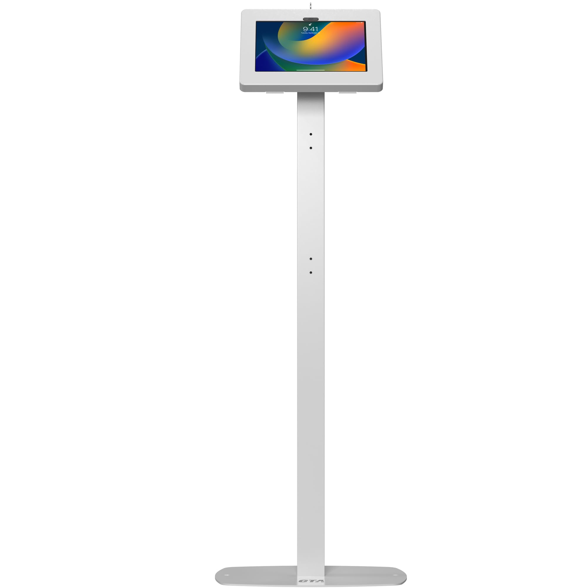 360° Adjustable Thin Floor Stand for iPad 11 (A16), Pro 11-inch M4, Air 11-inch M3, 10th Gen & Galaxy Tab - Tall Standing Kiosk Display with Charger Access & Lock - Perfect for Retail Stores, Exhibitions & Interactive Displays
