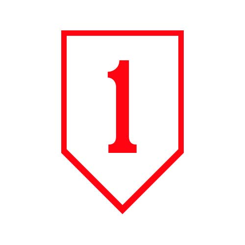 1st Infantry Division Sticker - Die Cut Vinyl Decal - The Big Red One The Bloody First - 3.33