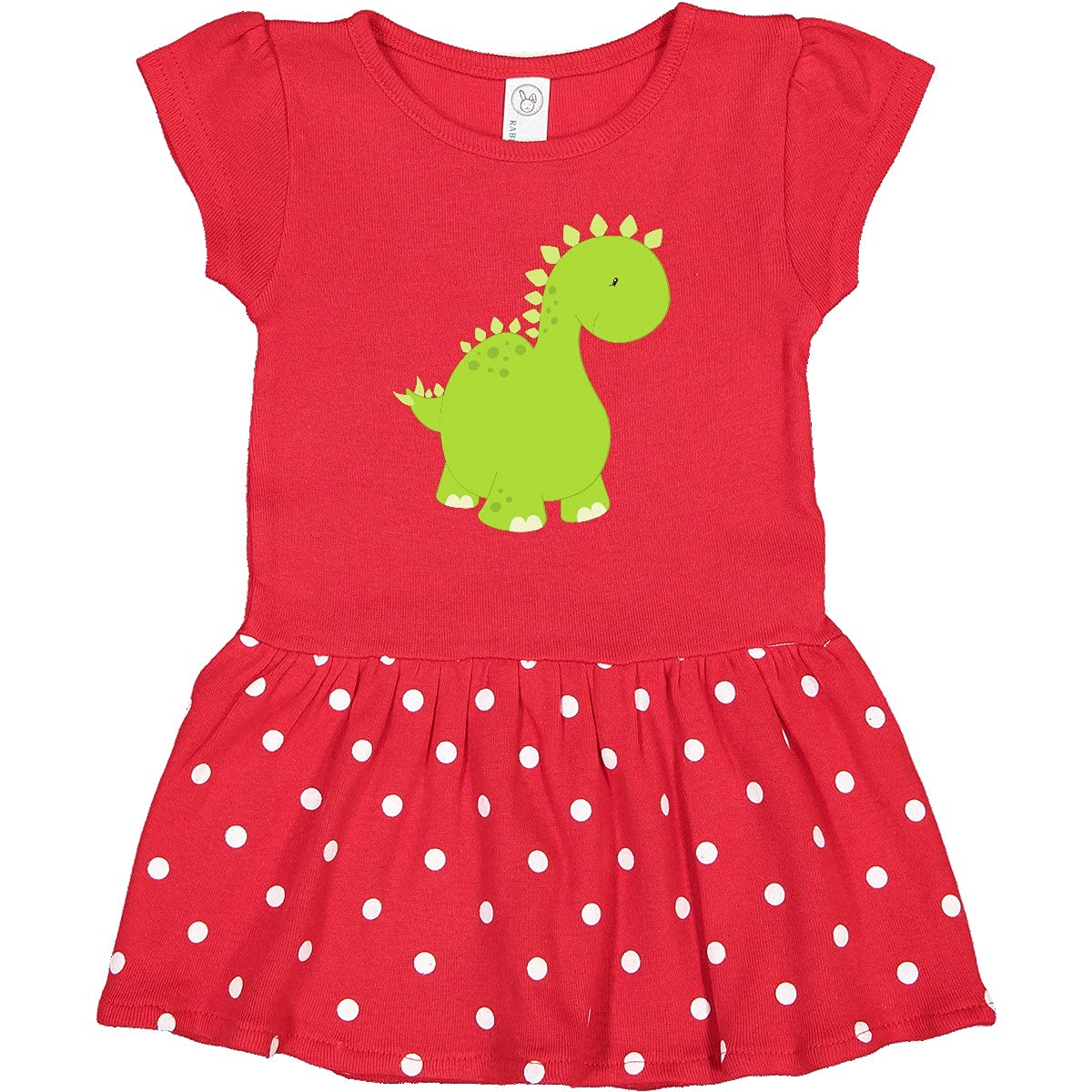 Inktastic Adorable Dinosaur Print Baby Dress - Cute Stegosaurus Outfit for Infants & Toddlers - Perfect for Birthday Parties, Photo Shoots & Casual Wear