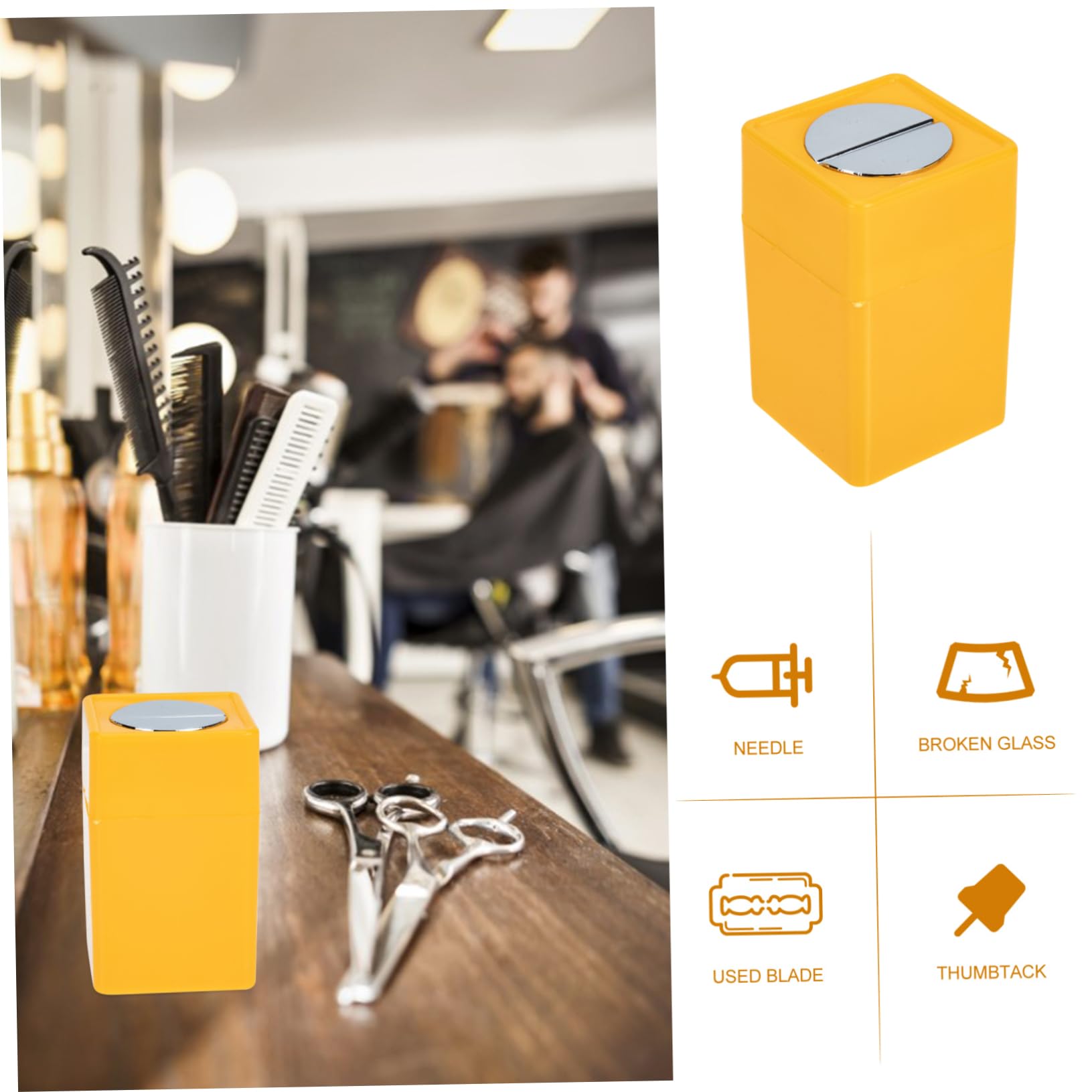 iPetBoom Secure Blade Disposal Box with Lock - Heavy Duty Plastic Razor Blade Storage Case - Safe Used Blade Container for Salon, Barber Shop & Home Shaving