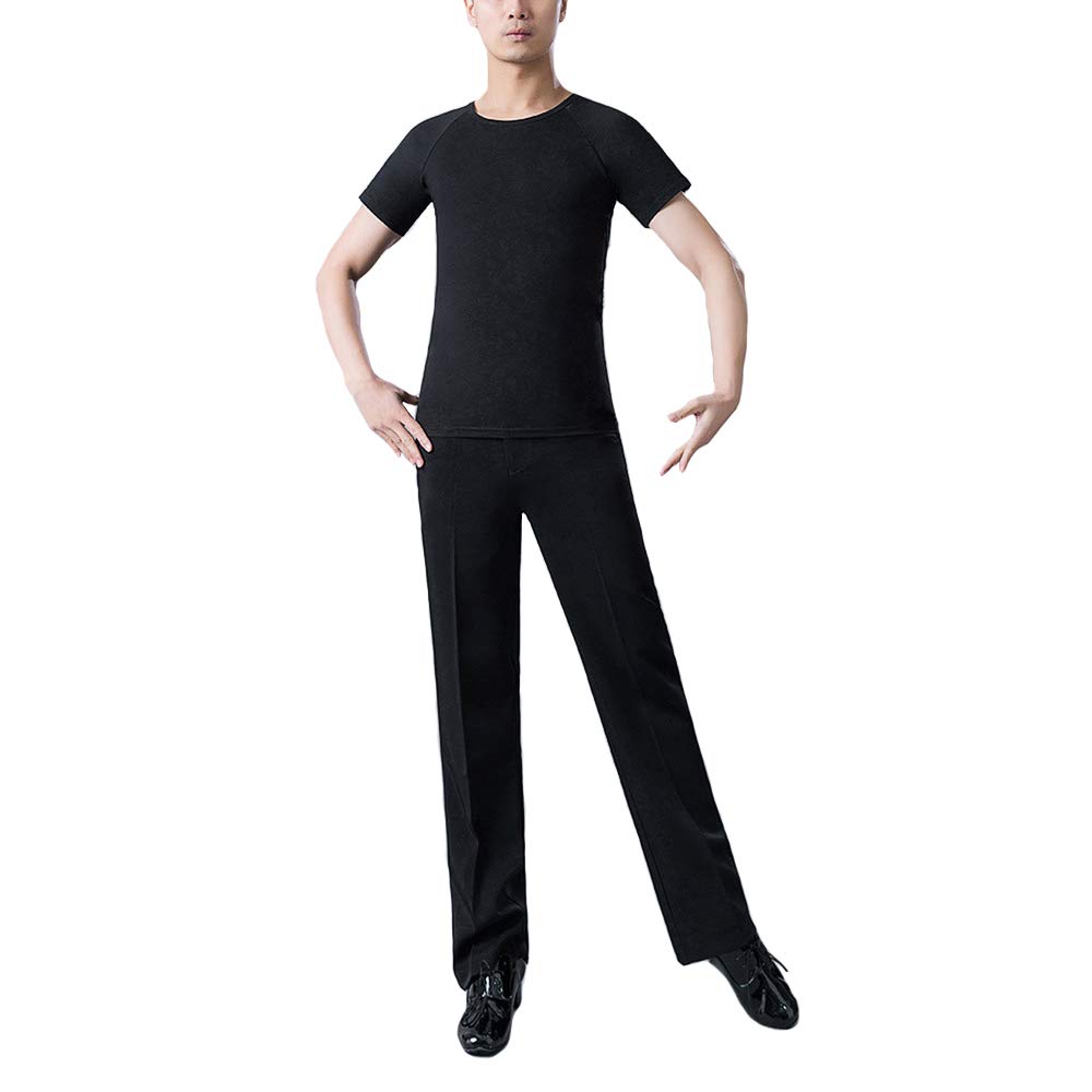 HAORUN Men's Ballroom Latin Dance Pants - Modern Smooth Competition & Practice Trousers for Professional Dancers - Perfect for Salsa, Tango, Waltz & Social Dancing