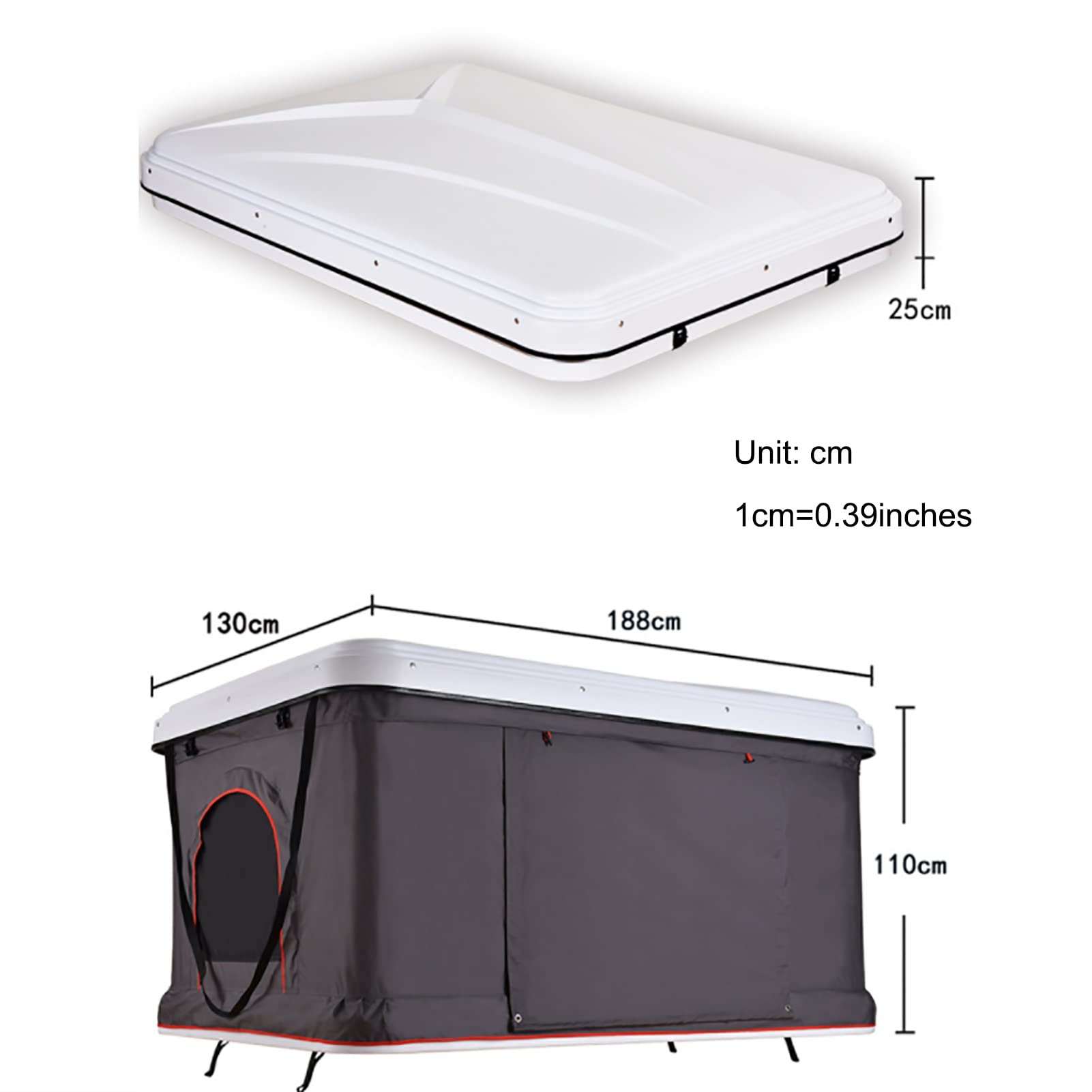 Premium Dutch Velvet Hard Shell Roof Top Tent for SUVs & Trucks - Waterproof Camping Rooftop Tent with Ladder & Awning | Perfect for Overlanding, Road Trips & Outdoor Adventures (Style1)