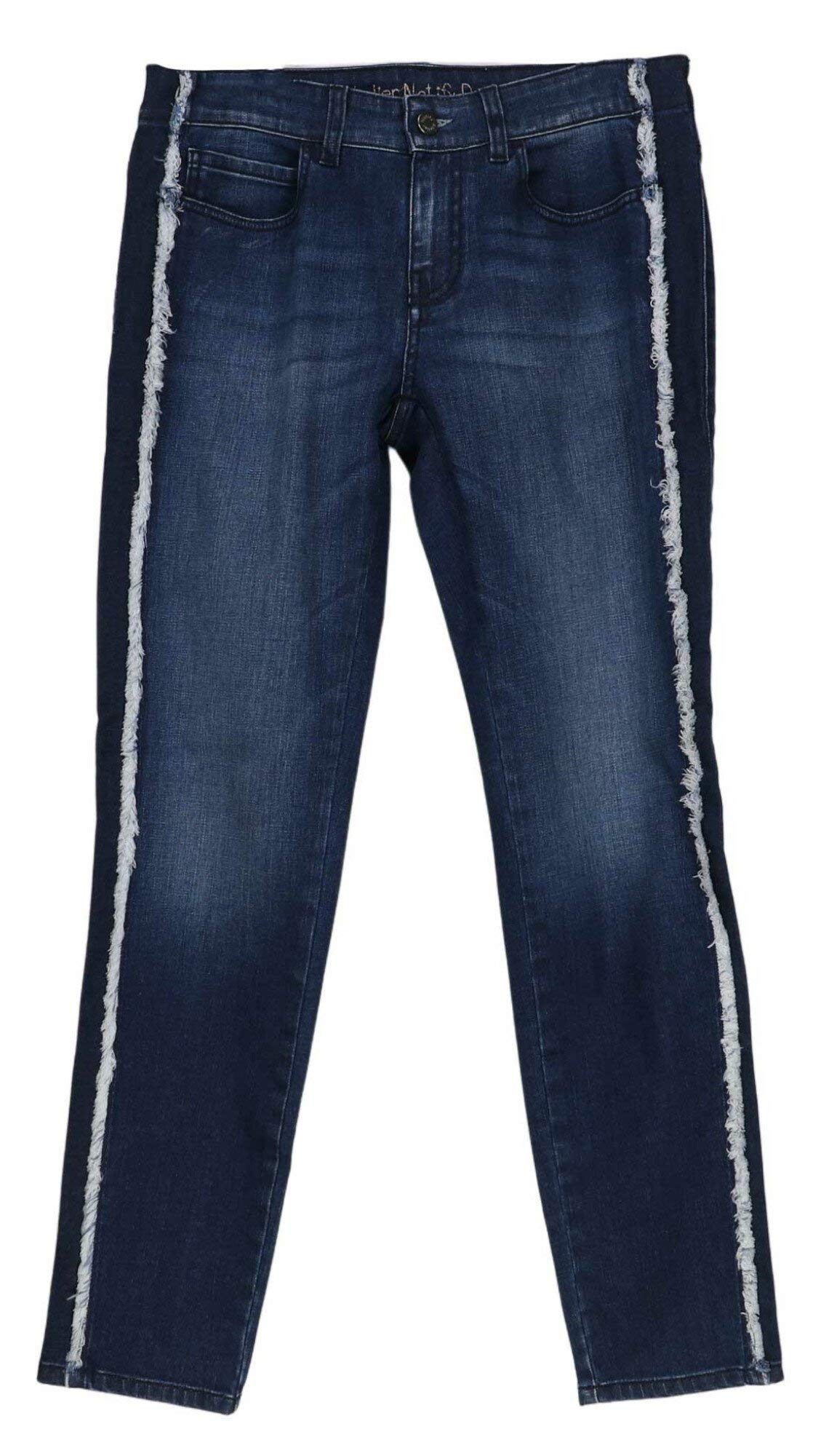 Atelier Notify Women's Bamboo Loose Fit Striped Jeans - Comfortable Stretch Denim Pants for Casual Wear & Everyday Outfits
