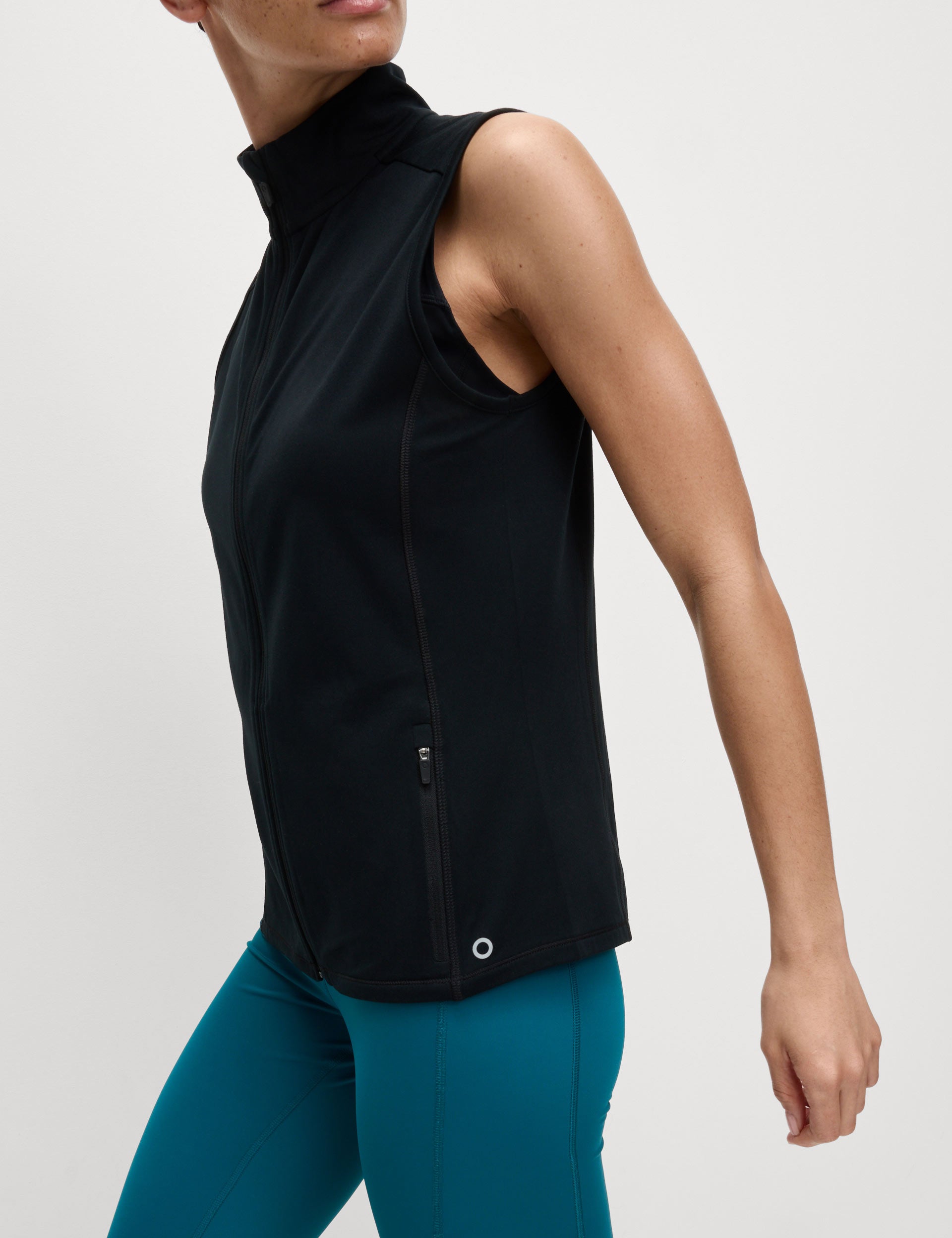 Ultraheat Zip Up Running Gilet for Men & Women - Lightweight Breathable Vest for Jogging, Cycling & Outdoor Sports - Black