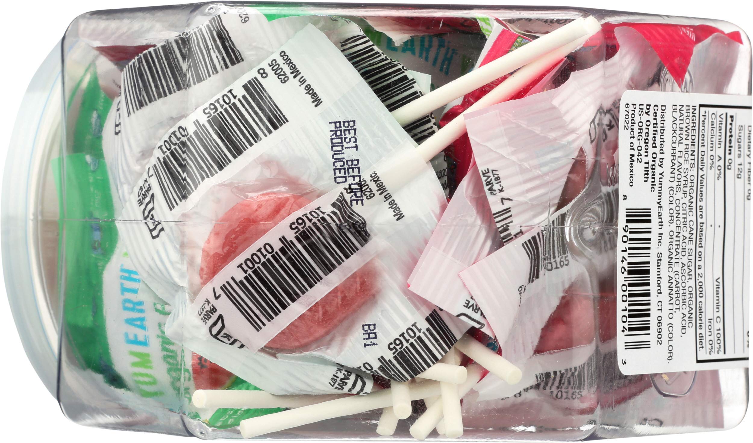 YumEarth Organic Fruit Lollipops - 6oz (170g) Natural Candy, Gluten-Free & Vegan - Perfect for Birthday Parties, Halloween Treats & School Snacks
