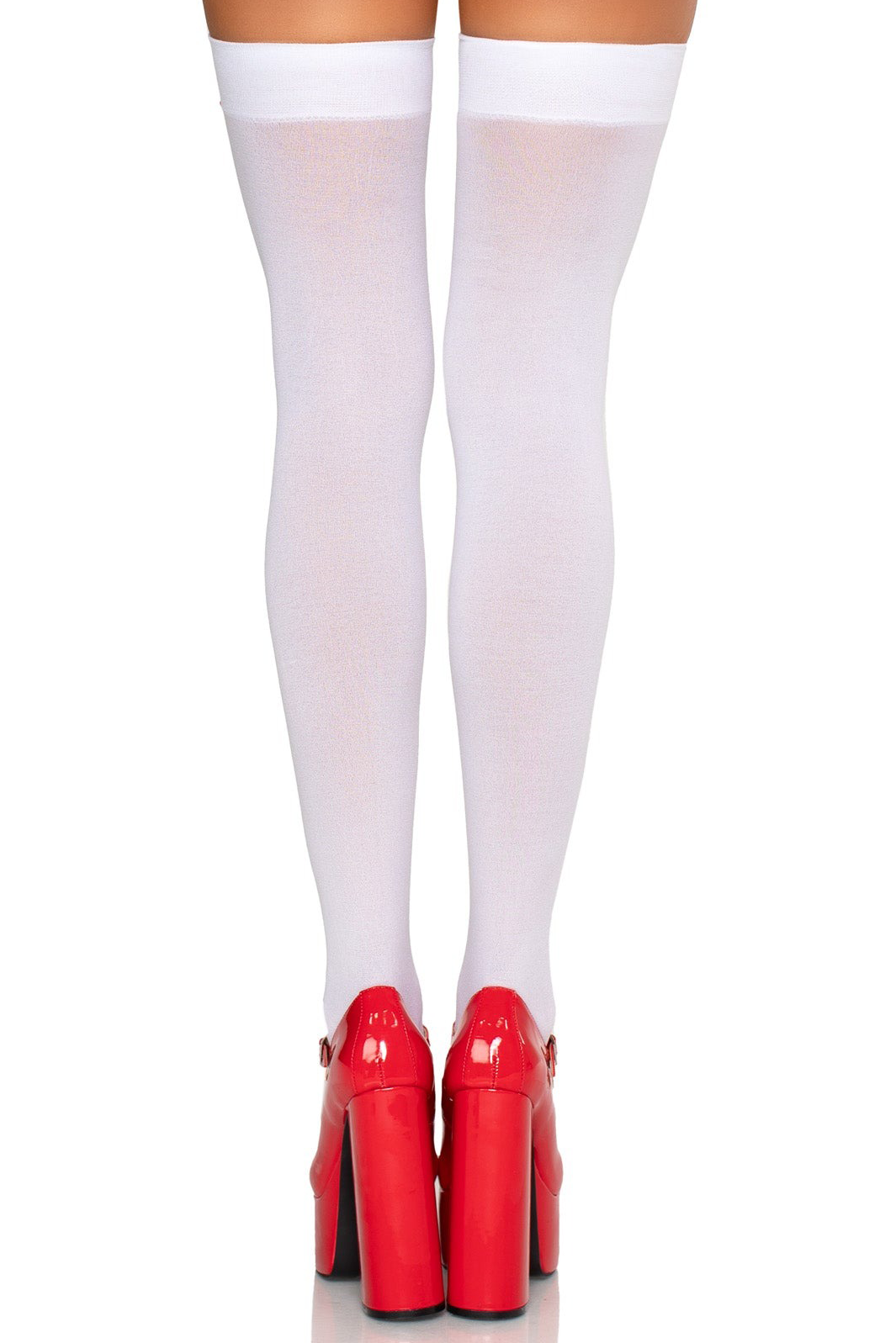 Opaque Bow Top Thigh High Socks - Women's Fashion Hosiery for Winter, Cosplay & Outfits