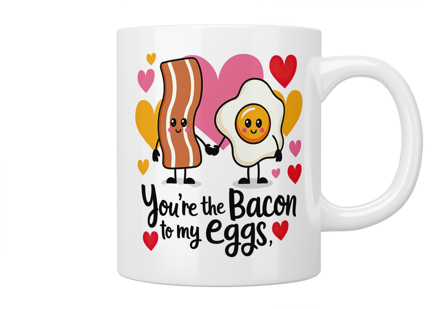 You're The Bacon To My Eggs Coffee Mug - Funny Couple Gift for Him Her, Valentine's Day Present, Anniversary Gift Idea - Perfect for Morning Coffee, Tea, or Hot Chocolate at Home or Office