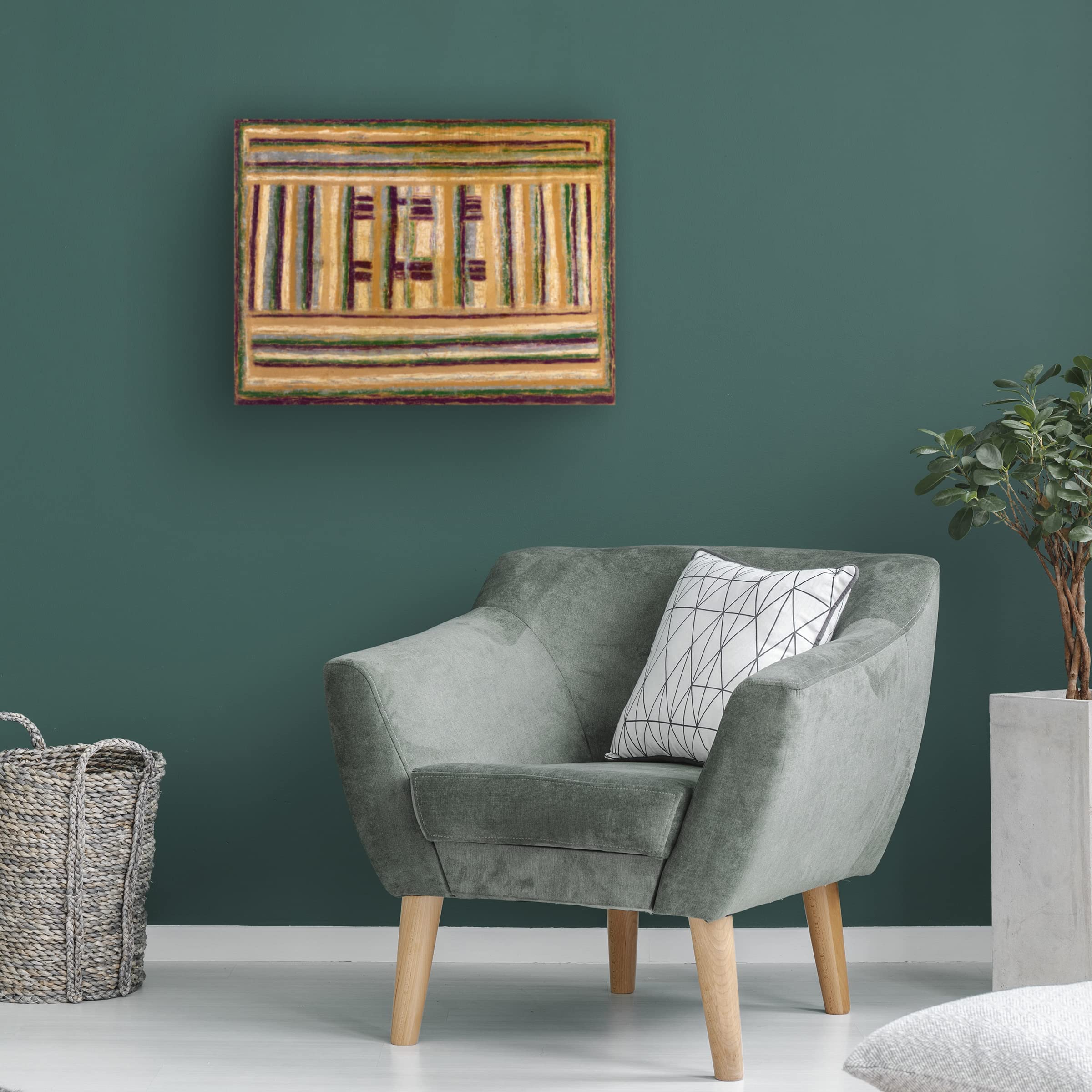 Trademark Fine Art 'Tiberius' Canvas Wall Art by Sona - Premium Hand-Painted Home Decor for Living Room, Bedroom & Office