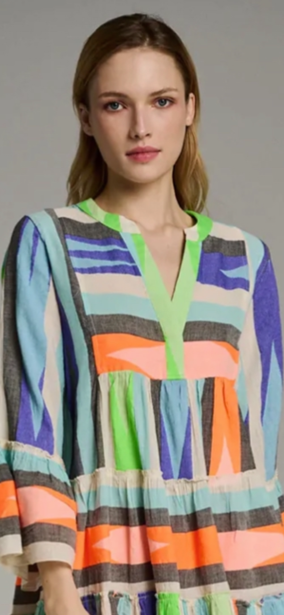 Ella Security Midi Dress - Blue/Green | Women's Fashion for Work, Travel & Everyday Wear