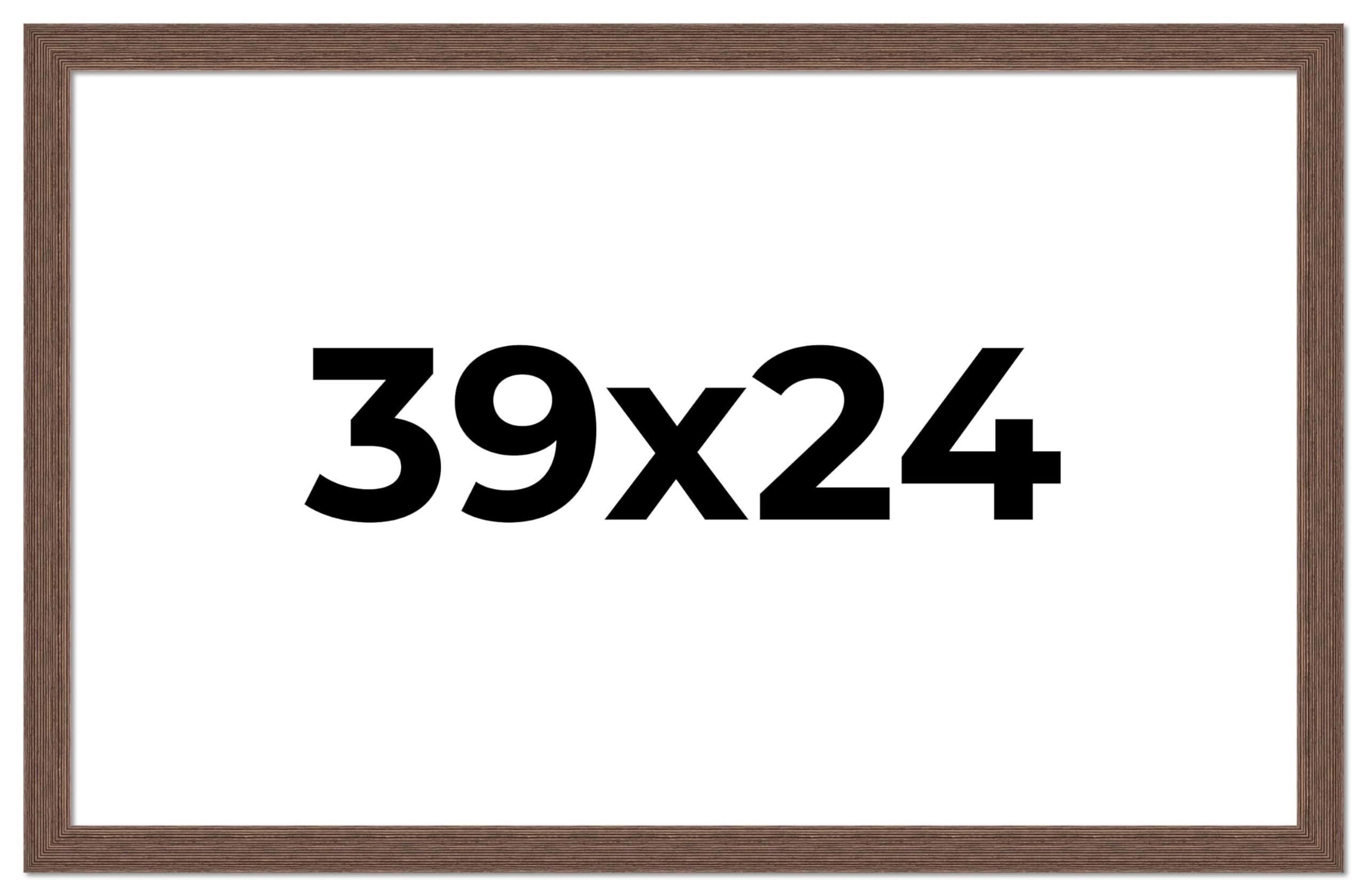 39x24 Distressed Brown Barnwood Picture Frame - Rustic Farmhouse Photo Frame with UV Acrylic Shatter Guard & Acid-Free Backing | Perfect for Wall Decor, Family Photos, and Farmhouse Style Home Décor