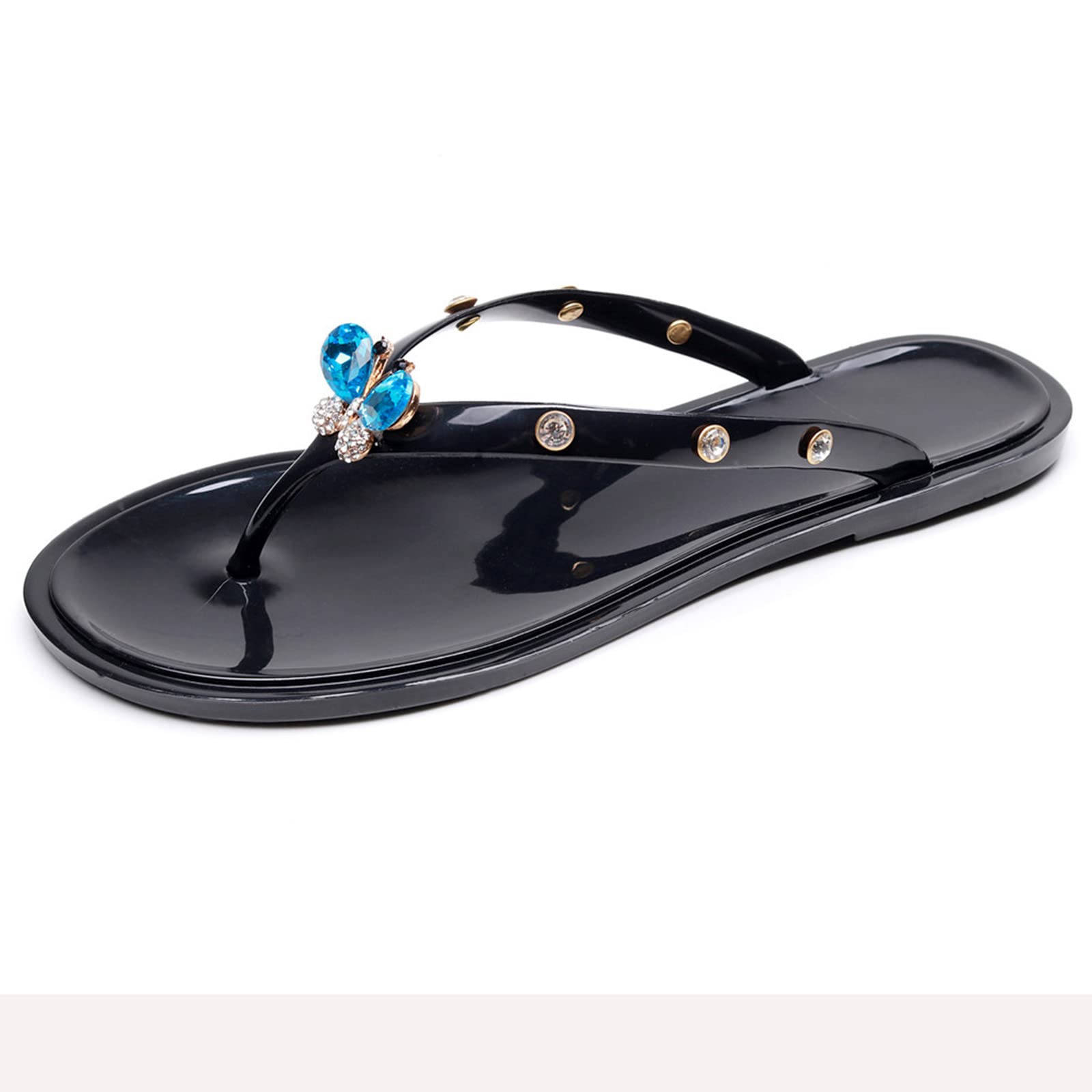 Women's Sequin Flower Sandals - Fashion Flat Toe Clip Beach Sandals with Wedge Heel for Summer | Perfect for Beach Vacations, Parties & Casual Outings