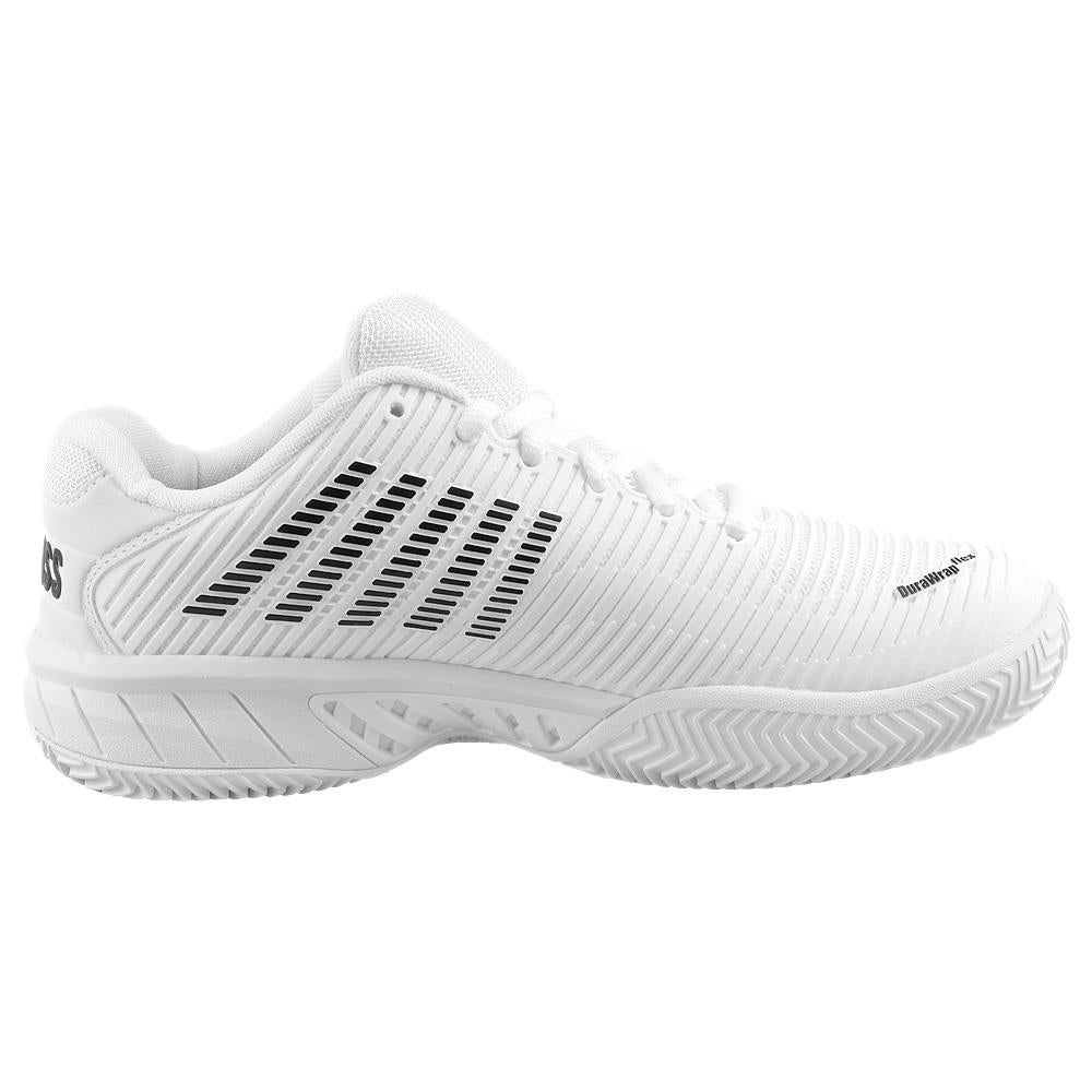K Swiss Women's Hypercourt Express 2 Clay Court Tennis Shoes - White/Black - Lightweight & Durable for Competitive Play & Casual Wear