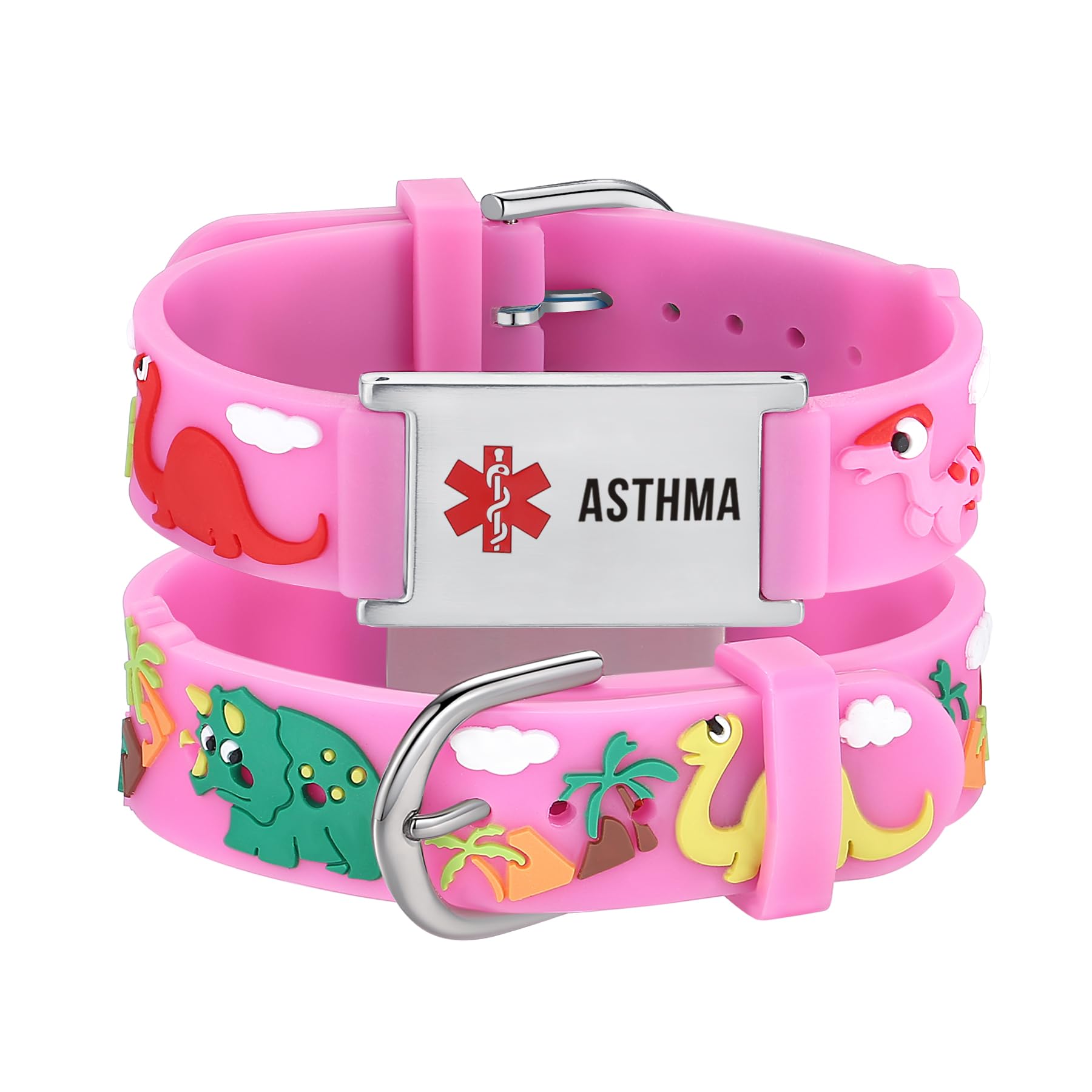 LinnaLove Medical Alert Bracelets - Cartoon Emergency ID Bracelets with Custom Engraving for Kids & Adults | Perfect for Allergies, Diabetes & Medical Conditions