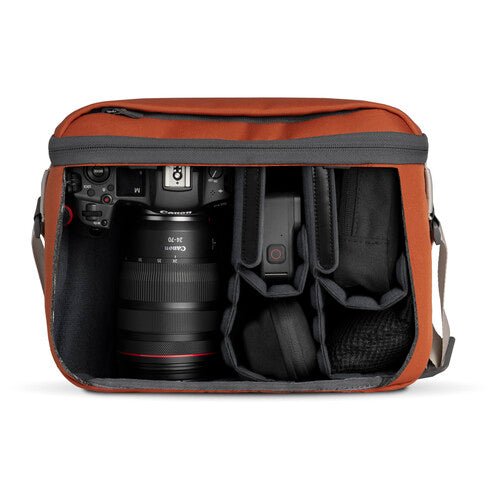 Nomatic LUMA Camera Sling Bag 12L Rust Color - Waterproof & Lightweight DSLR Camera Bag for Photographers - Perfect for Travel, Hiking & Outdoor Photography
