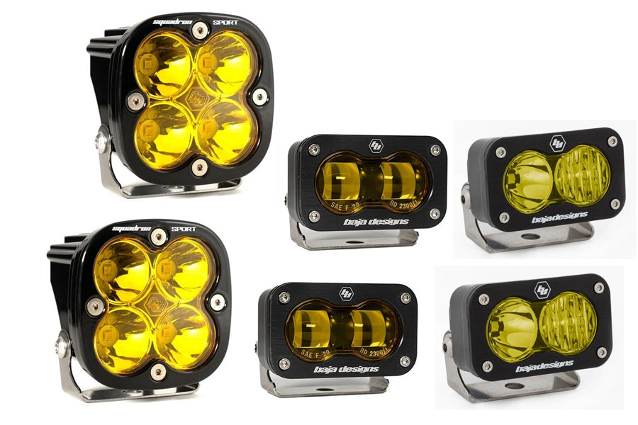 Ford Bronco Baja Designs S2 SAE Sportsmen Fog Pocket Light Kit - Amber LED Off-Road Lights for Enhanced Visibility in Fog, Dust & Night Driving - Perfect for Off-Roading, Overlanding & Adventure Vehicles