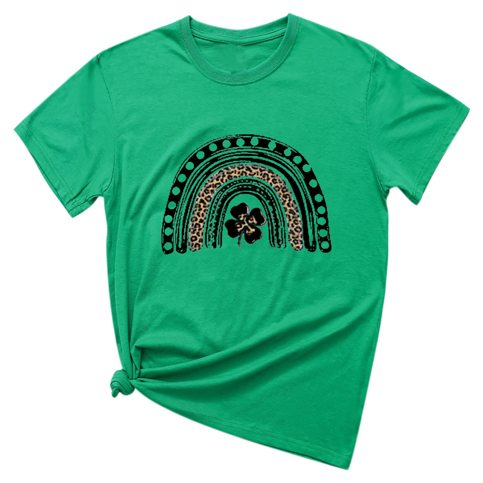 Women's Short Sleeve St. Patrick's Day Graphic T-Shirt - Loose Fit Casual Basic Tee for Summer | Perfect for Irish Festivals, Pub Crawls & Casual Outings