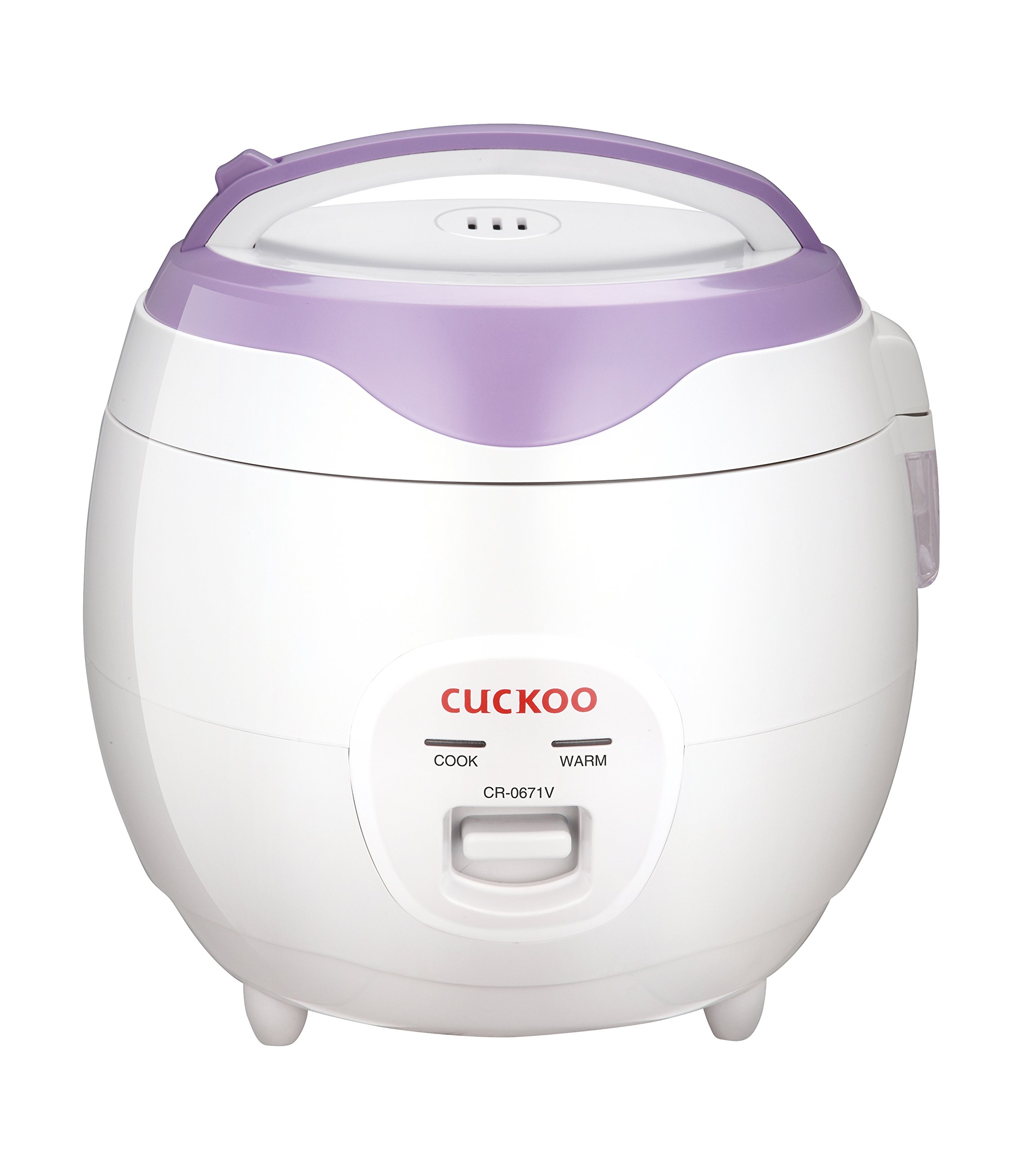 Cuckoo CR-0671V Electric Rice Cooker with Heating Function - 1.8L Capacity, Violet/White - Perfect for Home, Dorm & Office Use - Fast Cooking & Keep Warm Feature