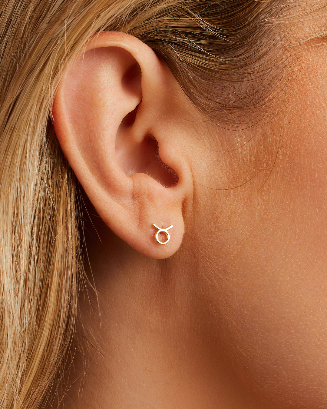 Zodiac Single Stud Earrings - Gold Plated Zodiac Sign Jewelry for Women - Perfect for Daily Wear, Gifts & Special Occasions