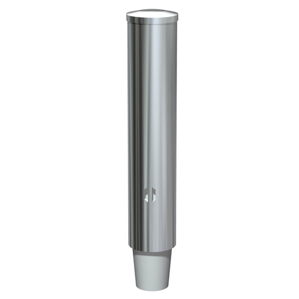 ASI 0002 SM Round Surface Mounted Paper Cup Dispenser - Bright White for Office, Kitchen, or Restaurant Use