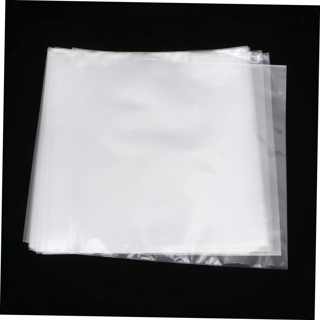 TINEASUR 50-Pack 10 Inch Vinyl Record Sleeves - No Seal Flat Plastic Bags for Scratch Protection & Data Storage | Perfect for DJs, Collectors & Music Enthusiasts