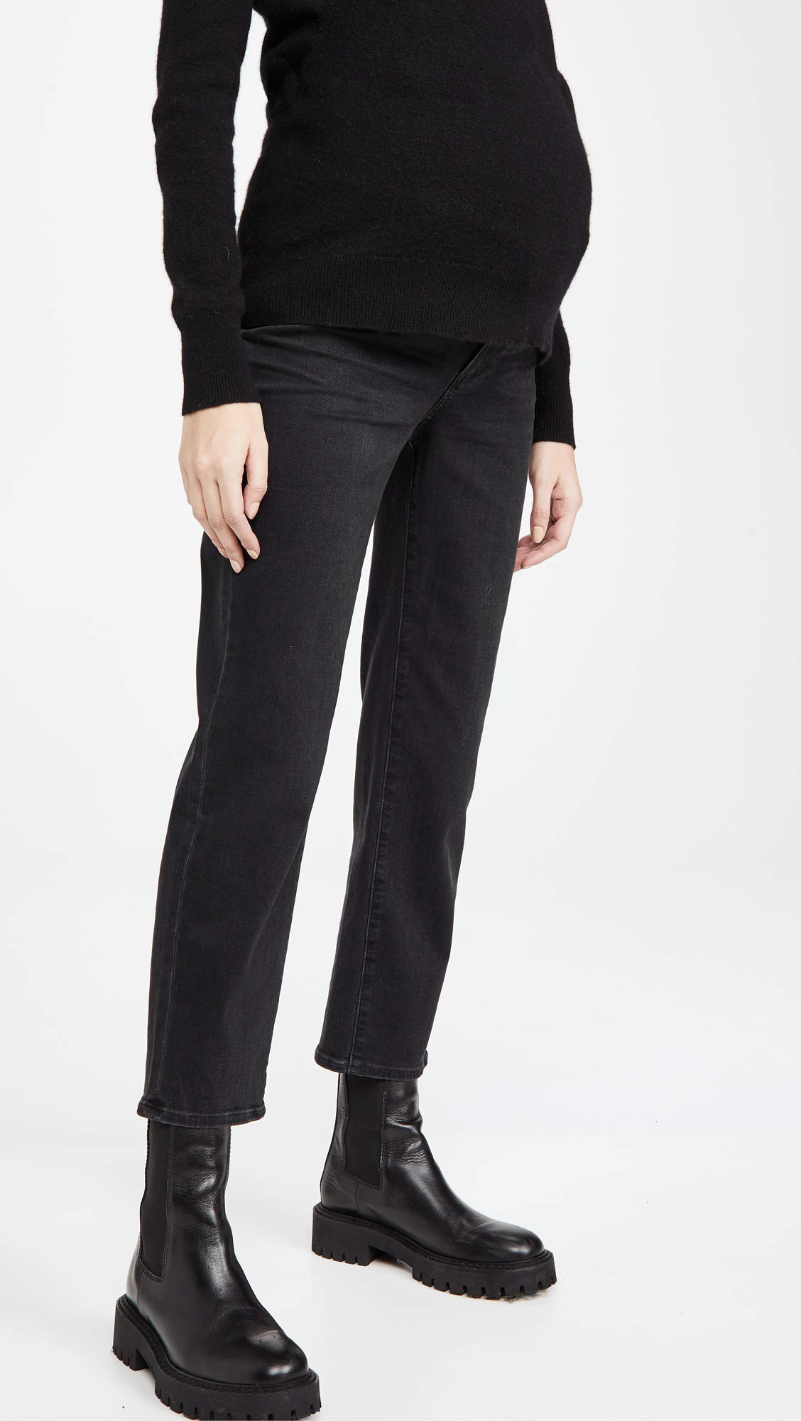 PAIGE Women's Noella Straight Maternity Jeans - Comfortable Stretch Denim Pants for Pregnant Women | Perfect for Work, Casual Wear & Everyday Comfort