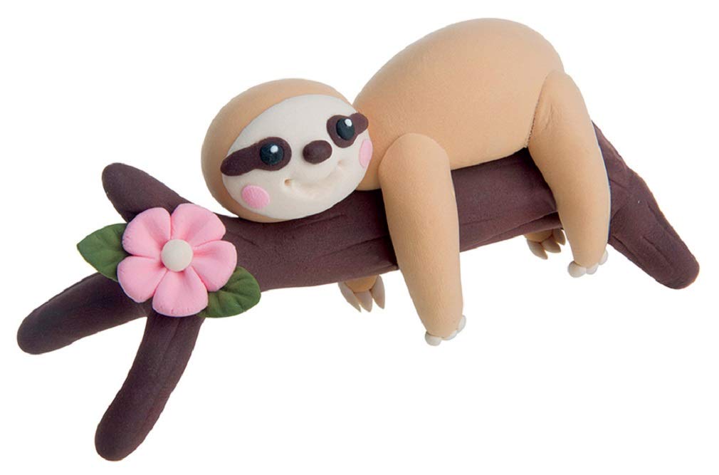 iScream Fizz Creations DIY Mini Sleepy Sloth Modeling Dough Kit - Fun Shaping & Sculpting Set for Kids Arts and Crafts, Perfect for Birthday Gifts & Creative Playtime Activities