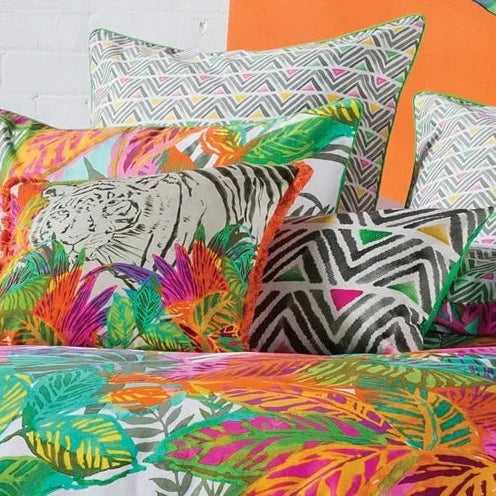 Premium Akeela Multi European Pillowcase Set by KAS - Luxury Soft Bedding for Home Decor, Hotel & Guest Room Styling