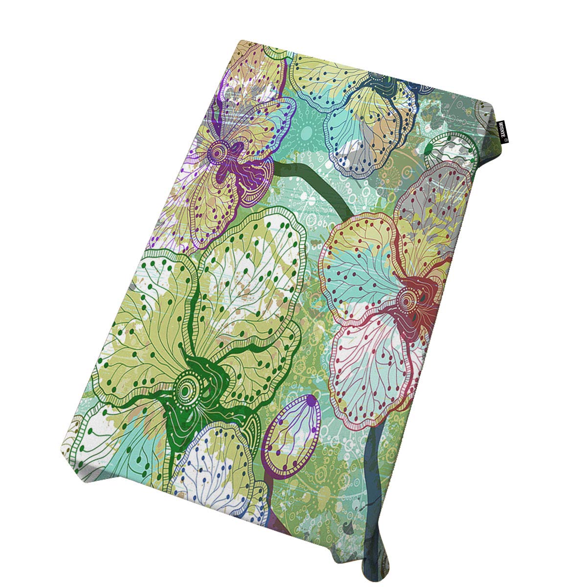Vintage Floral Orchid Tablecloth 60 x 104 Inch - Colorful Seamless Rectangle Table Cover for Kitchen, Dining Room, Party, Wedding & Holiday Decor - Indoor Waterproof Washable Fabric for Elegant Home Entertaining