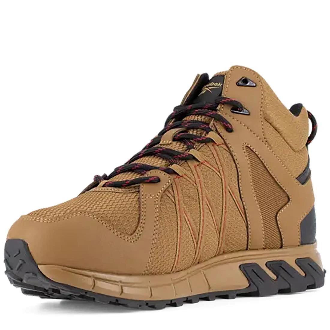 Trailgrip Alloy Toe Work Boots for Men - Coyote Brown Safety Shoes for Construction, Hiking & Outdoor Work