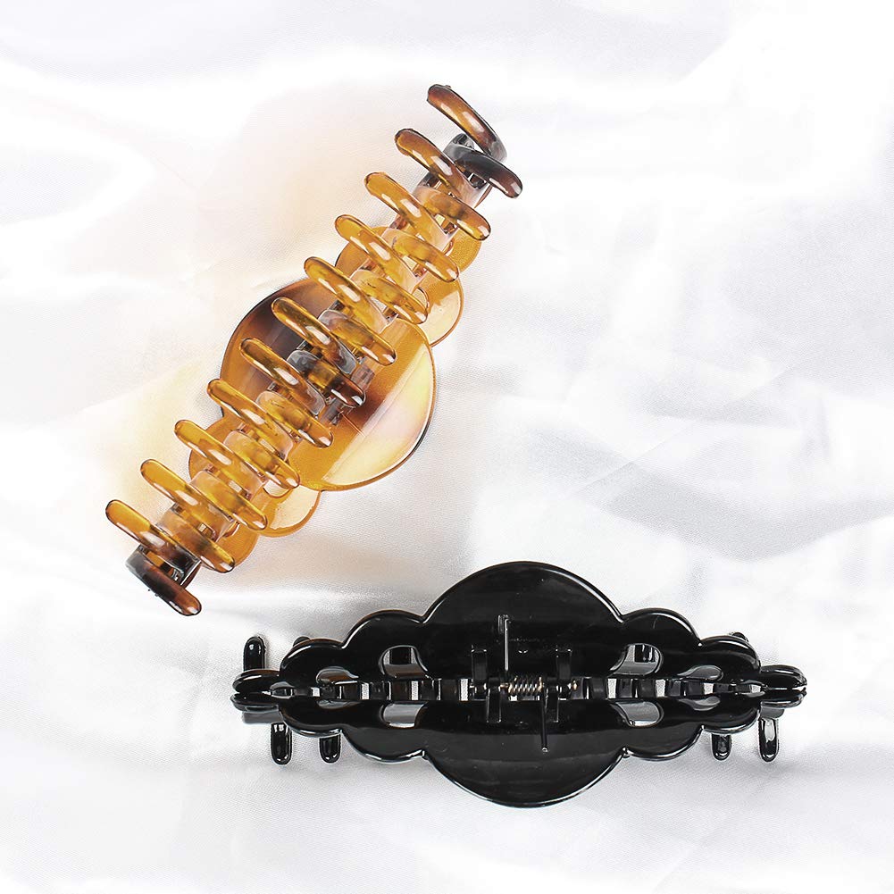 Extra Large Plastic Hair Claw Clips for Women - Strong Hold Jumbo Hair Clips for Long Thick Hair, Updo & Ponytail - Perfect for Workouts, Beach & Everyday Styling