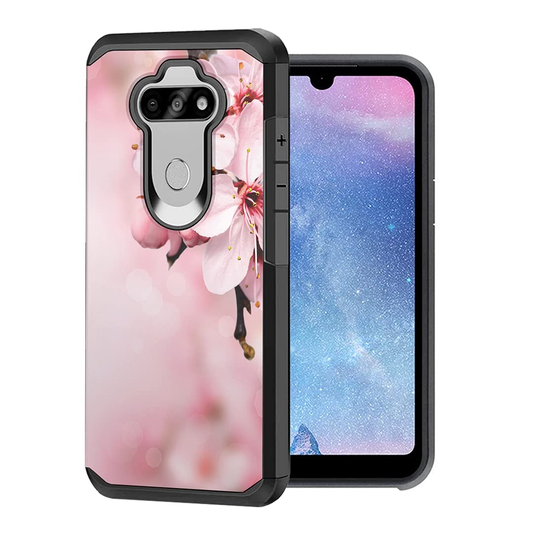 Slim LG K31 Phone Case - Heavy Duty Protection for Men & Women | Perfect for Tracfone & Straight Talk (Cherry Blossom Design)