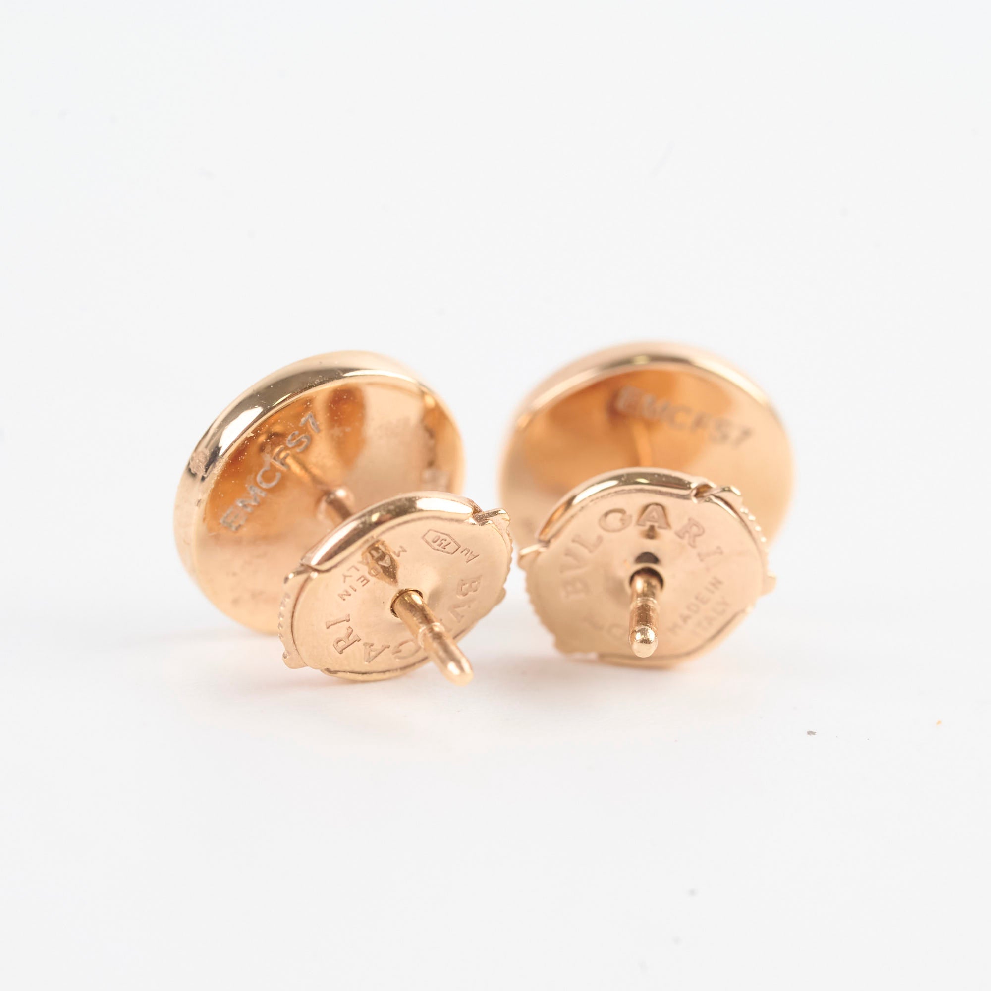 Bvlgari 18k Rose Gold Mother of Pearl Earrings - Luxury Jewelry for Women, Perfect for Weddings, Parties & Special Occasions