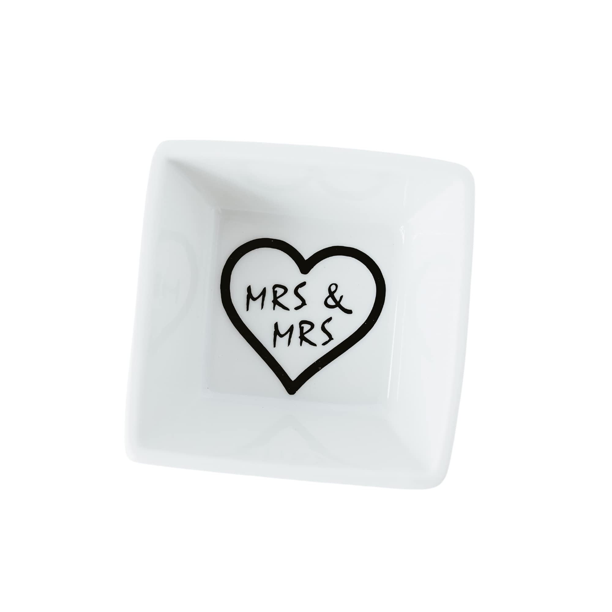 Lesbian Couple Wedding & Engagement Ring Dish Set - Mrs & Mrs Anniversary Gift for Her - Perfect for Jewelry Storage & Romantic Home Decor