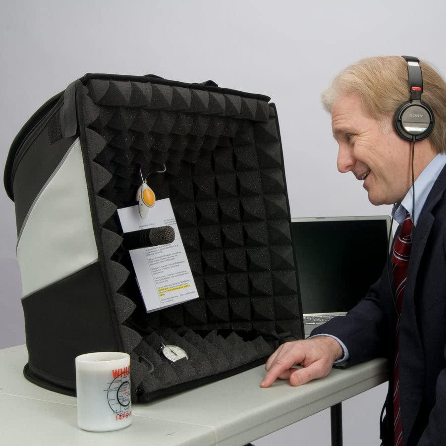 Portable Recording Booth - Professional Sound Isolation for Home & Travel | Perfect for Podcasts, Voiceovers & Music Recording