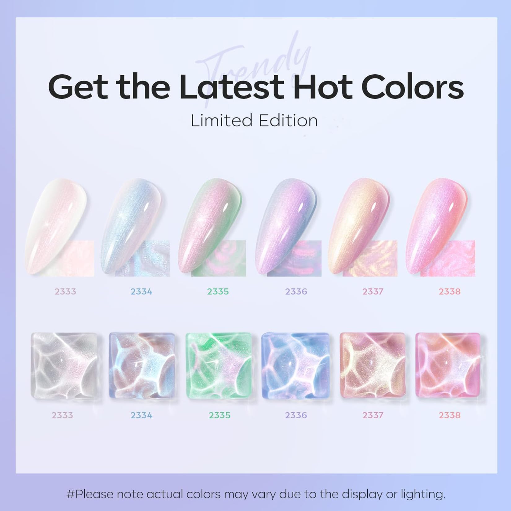 Modelones Pearl Gel Nail Polish Set - 6 Colors Aurora Iridescent Shimmer Nail Art Kit (White, Pink, Purple) for Mermaid & Shell Nail Designs | Soak Off LED/UV Glitter Gel Polish | Perfect for Easter DIY, Gift Giving & Professional Nail Salons