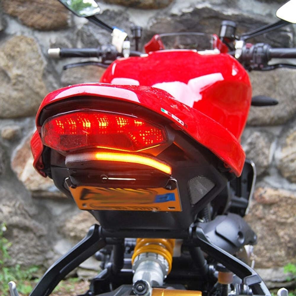 New Rage Cycles 1200R-FE-ST Motorcycle Fender Eliminator Kit - Black, Universal Fit for Harley, Cruiser & Chopper Bikes - Easy Install, Sleek Rear Fender Delete for Custom Look (Street & Show Use)