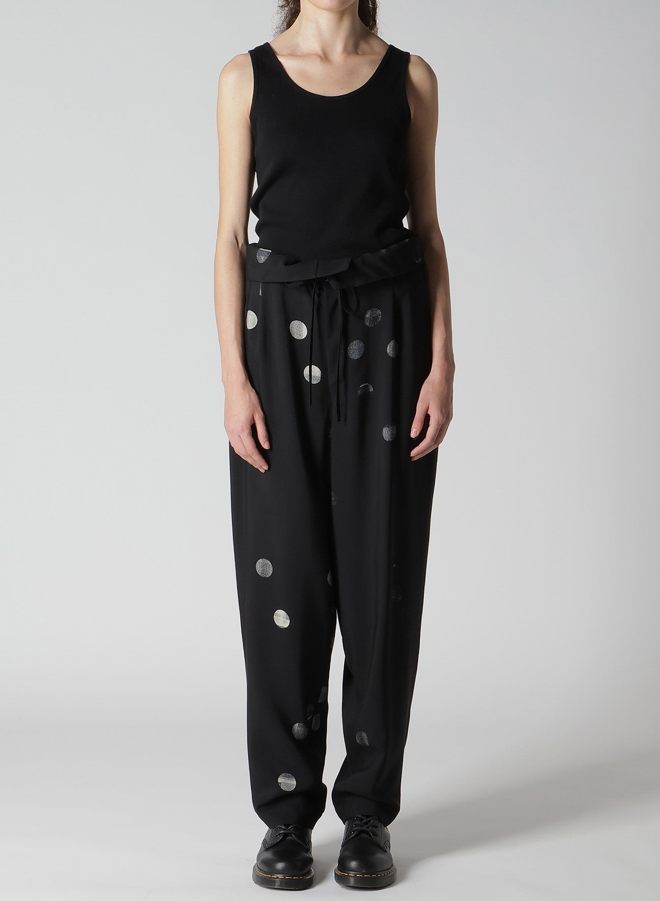 High Waist Gabardine Dot Pants for Women - Stylish and Comfortable Office Wear & Casual Outfits