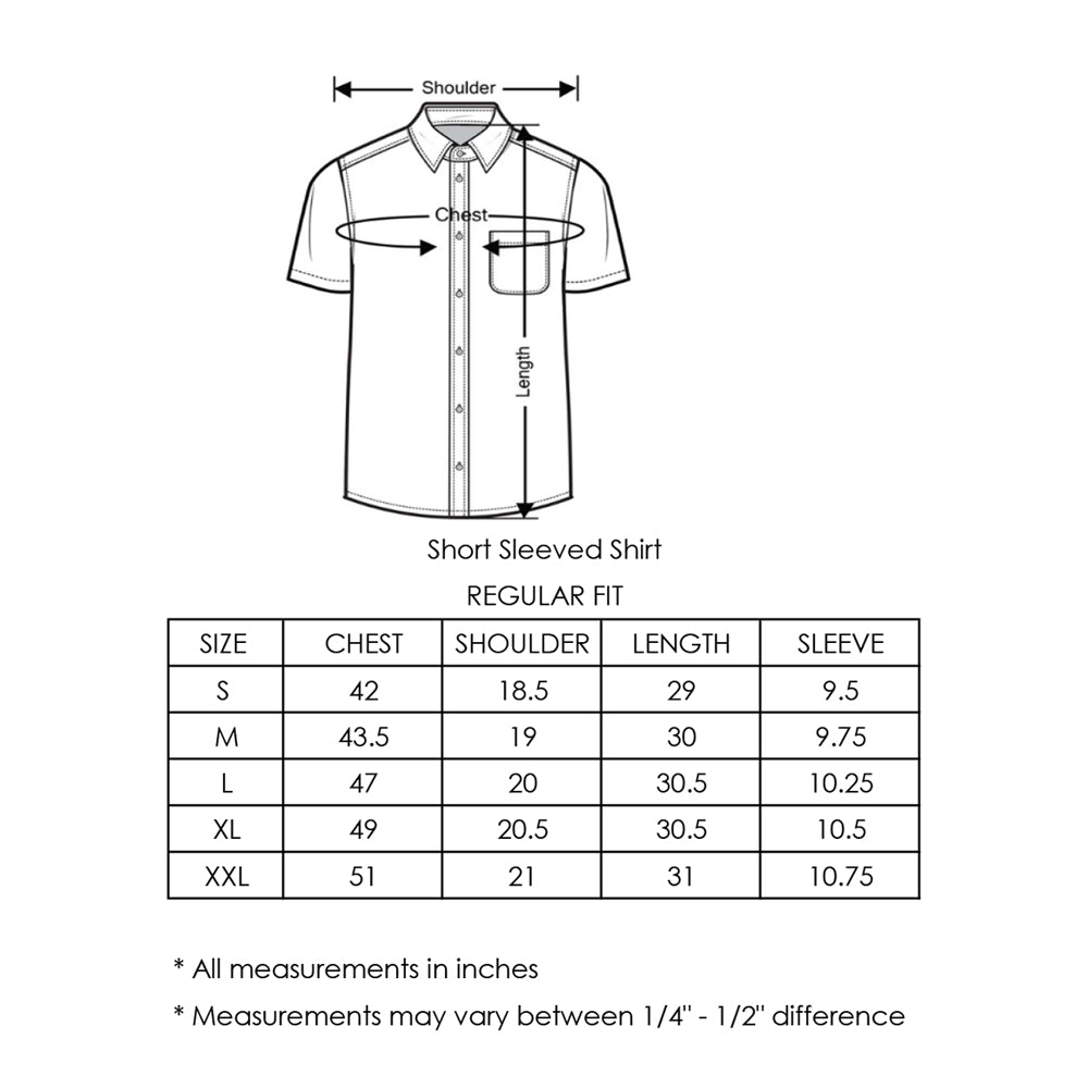 Hechter 100% Cotton Short Sleeve Casual Shirt for Men - Perfect for Summer Outfits, Beach Wear & Office Casual Style