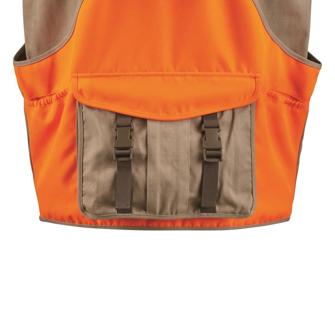Guide Gear Men's Upland Hunting Vest - Orange Bird Hunting Vest with Back Game Pouch for Pheasant, Quail & Grouse Hunting | Durable Field Vest for Outdoor Sports & Birdwatching