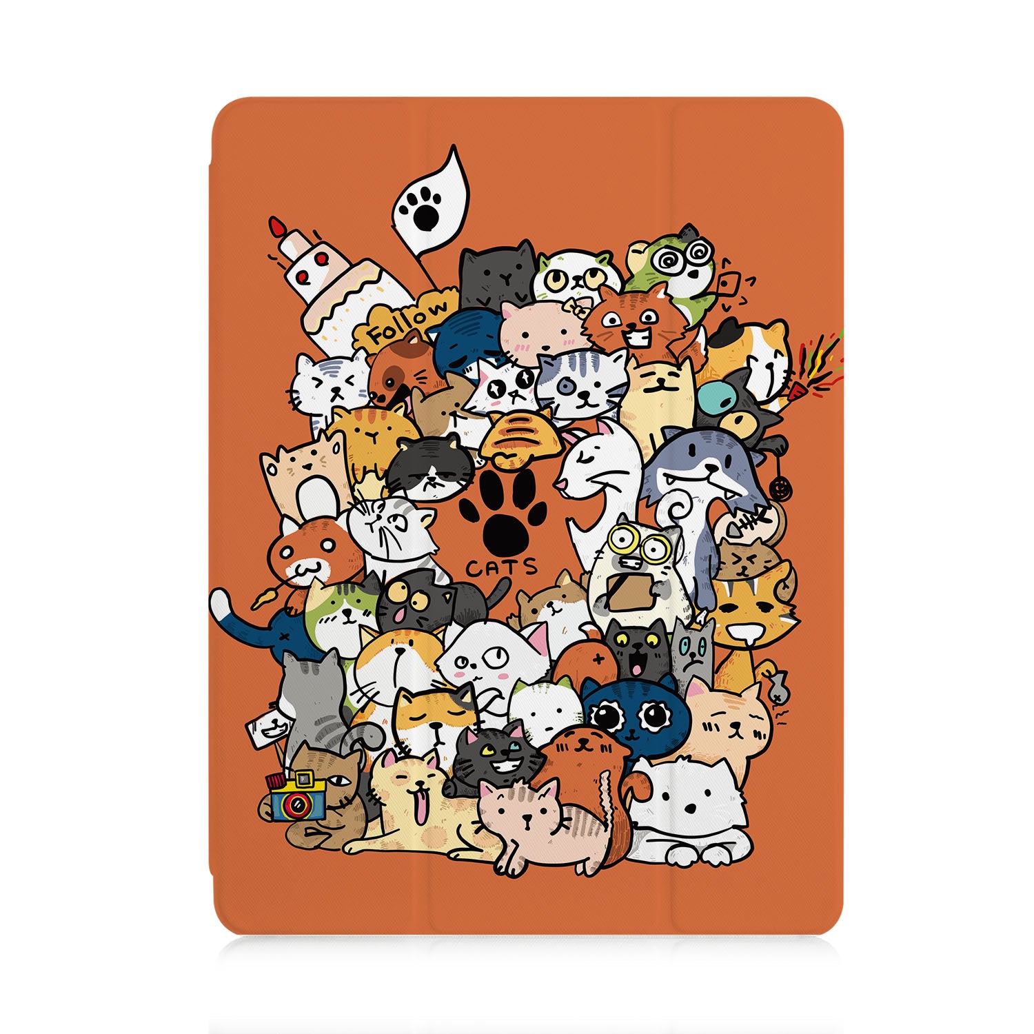 Cute Cats iPad Trifold Case - Slim Protective Cover for iPad Air/Pro, Stand Function for Reading & Watching Movies, Perfect for Work, School & Travel