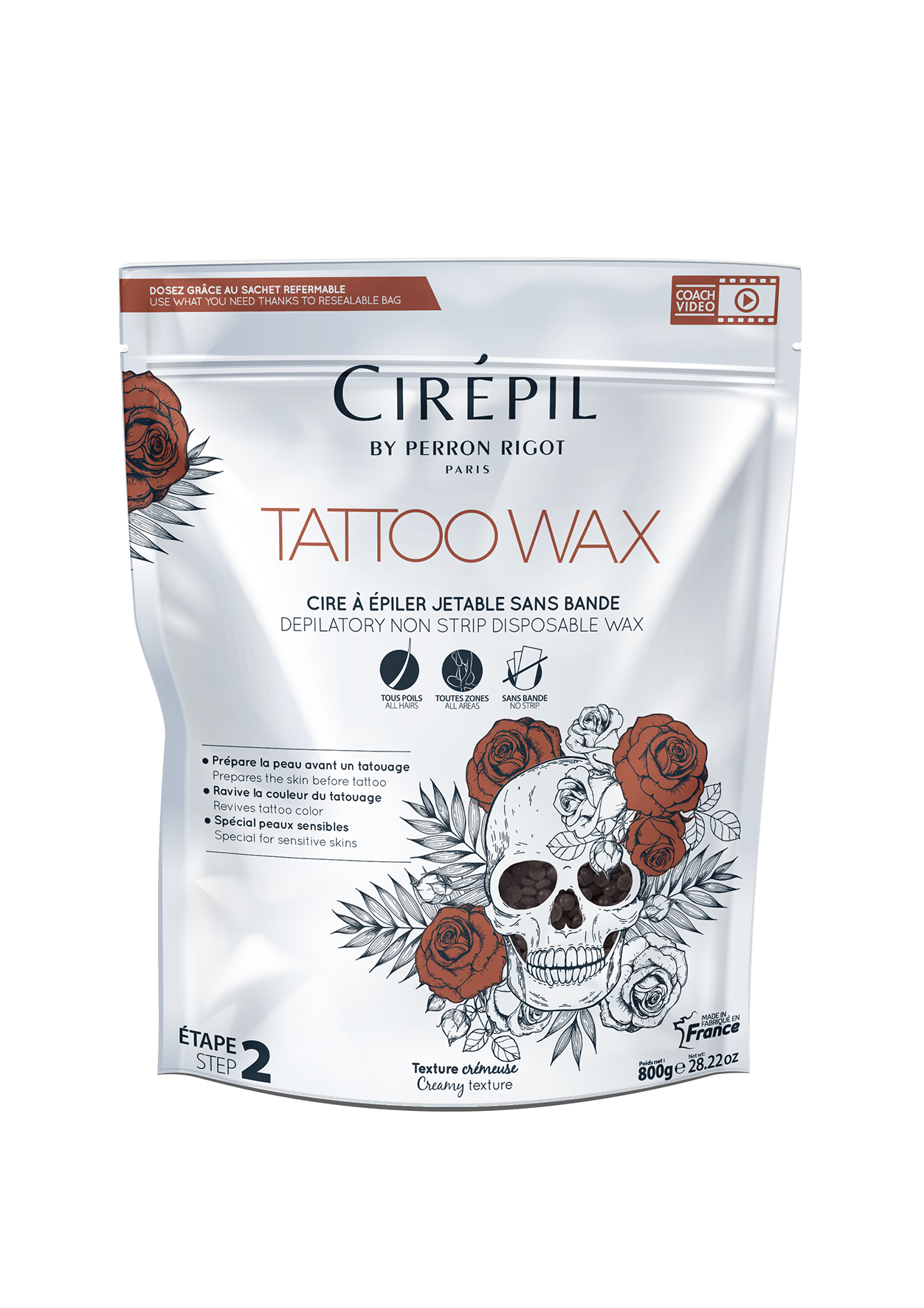Cirepil Hard Wax Beads for Hair Removal & Tattoo Aftercare - 1.8 lbs Professional Waxing Kit - Perfect for Salon, Spa & Home Use