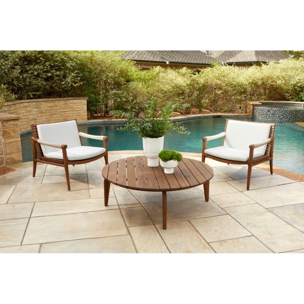 Cyan Design 11736 Acqua Chair - Teak Wood & Off White Upholstered Dining Chair for Kitchen, Dining Room, and Outdoor Patio Use