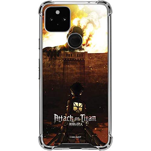 Google Pixel 4a 5G Clear Case - Attack On Titan Fire Design for Anime Fans